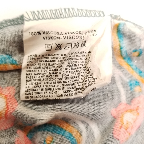 Diesel Women's Tank Top Floral Gray Orange Size XS - Picture 6 of 13